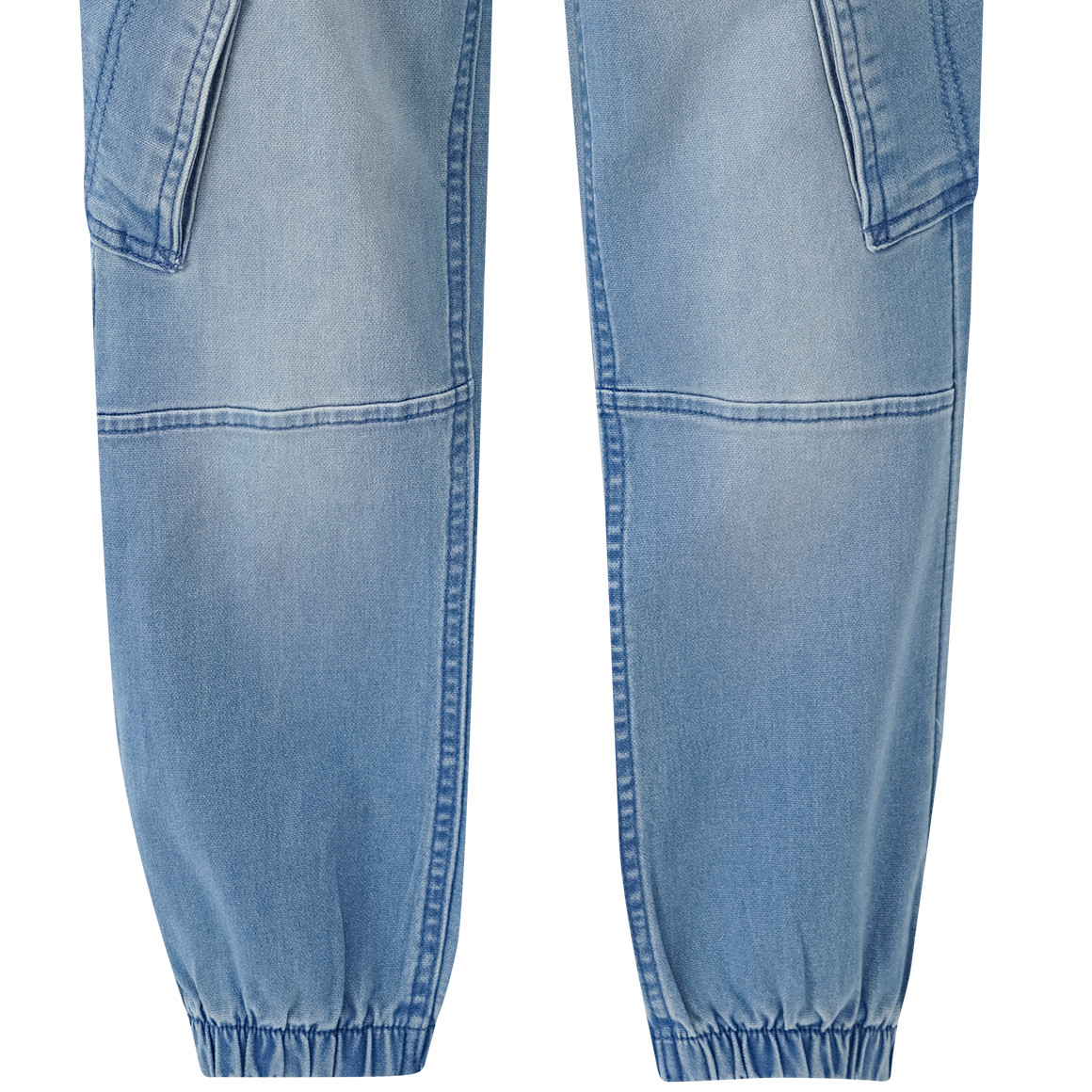 Yigga Jungen Cargo-Jeans mit Elastikbund hellblau