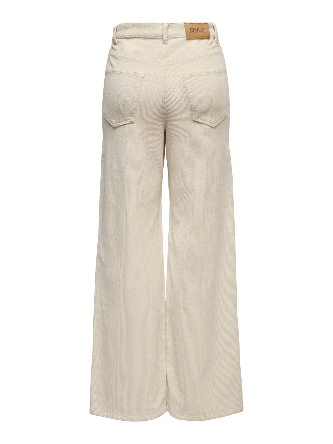 ONLHOPE Sehr hohe Taille Weiter Beinschnitt Klassische Hose Oatmeal