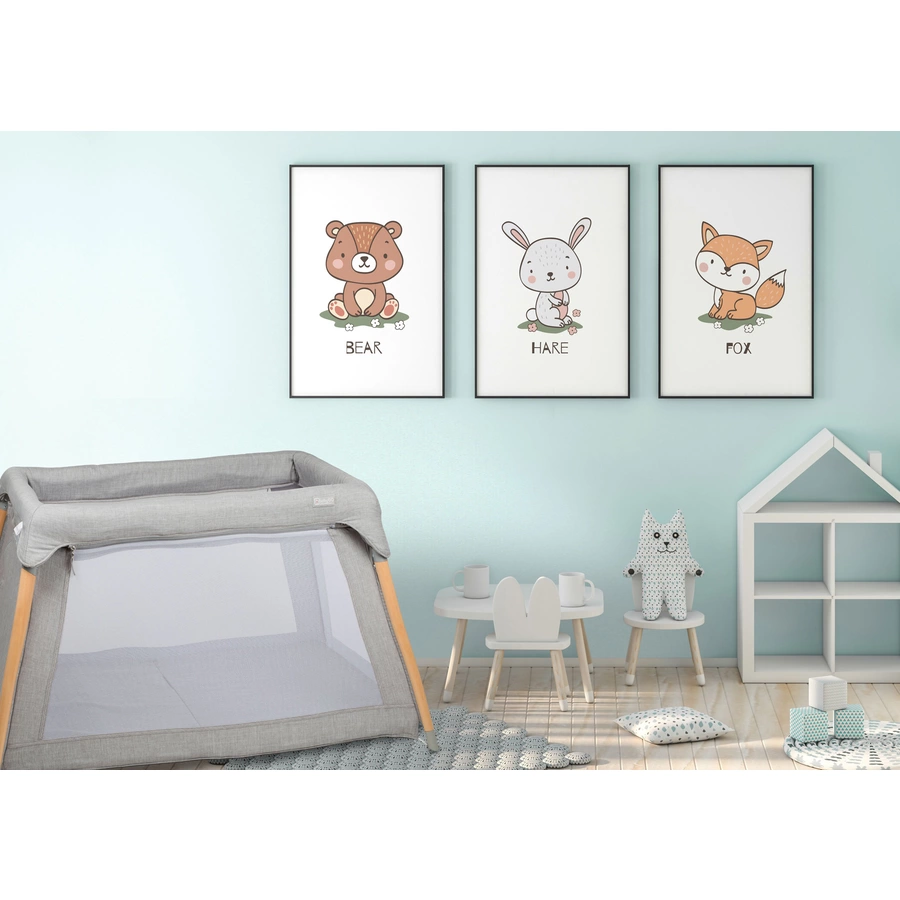 babyGO Reisebett Groovy Grey