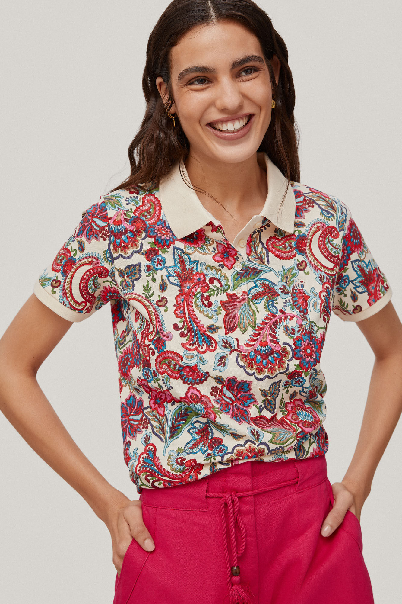 Camisa polo estampada de manga curta - Vários modelos