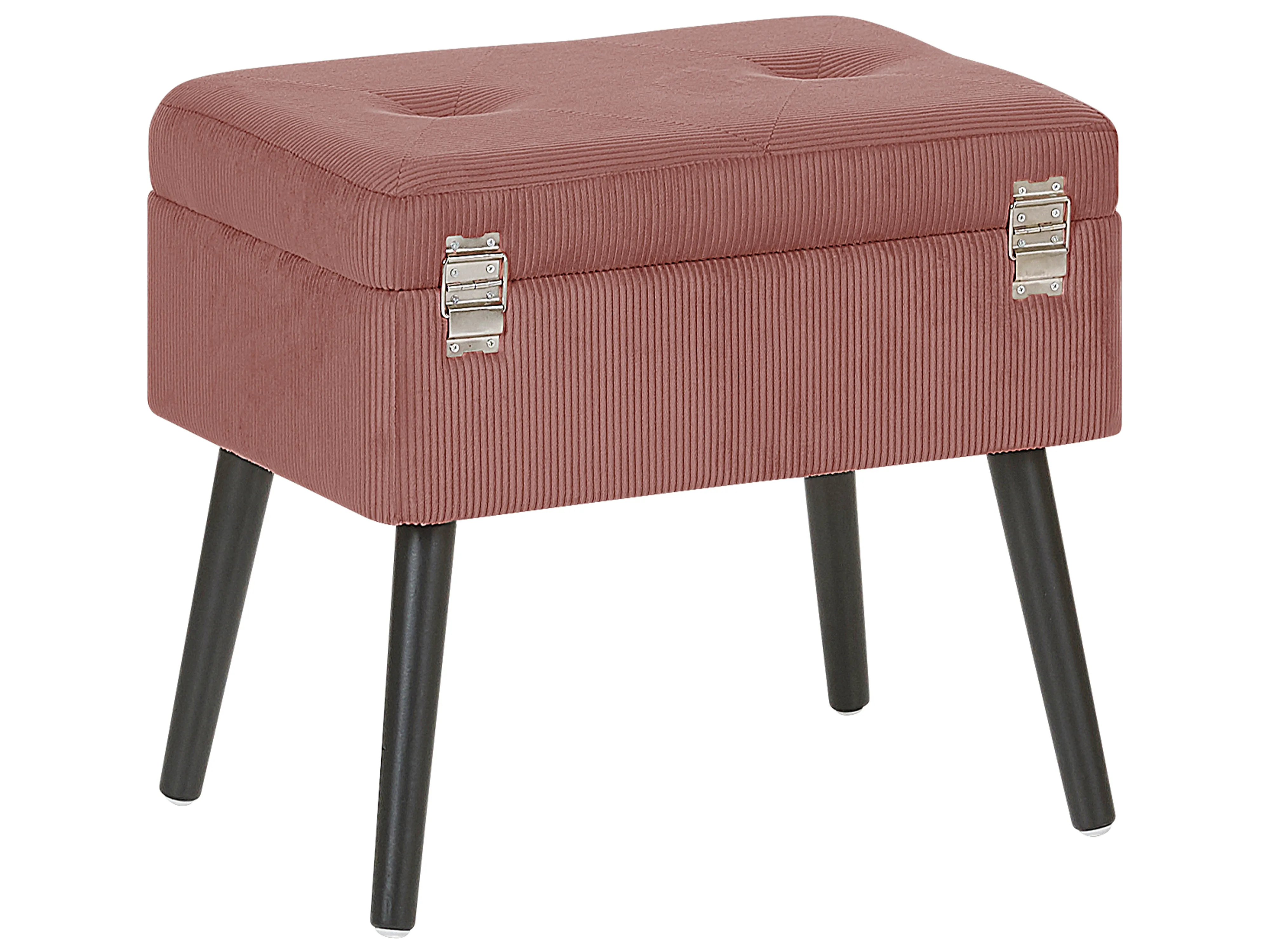 Hocker met opbergruimte MALLARD Corduroy Roze