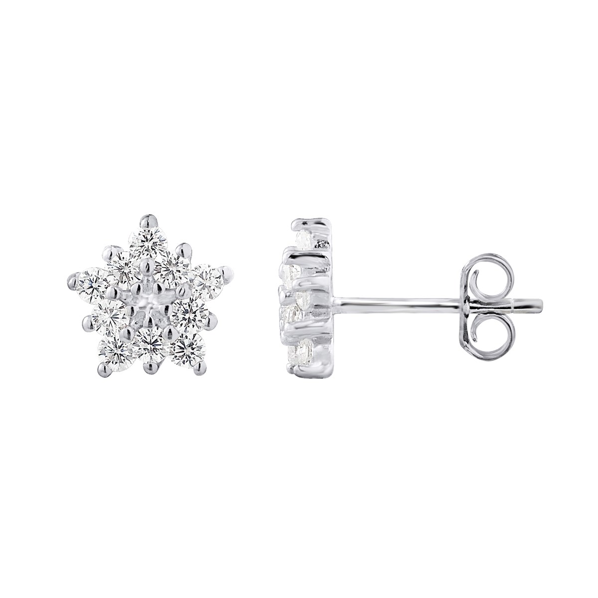 Boucles d'Oreilles ÉTOILE - Oxyde de zirconium - Argent 925