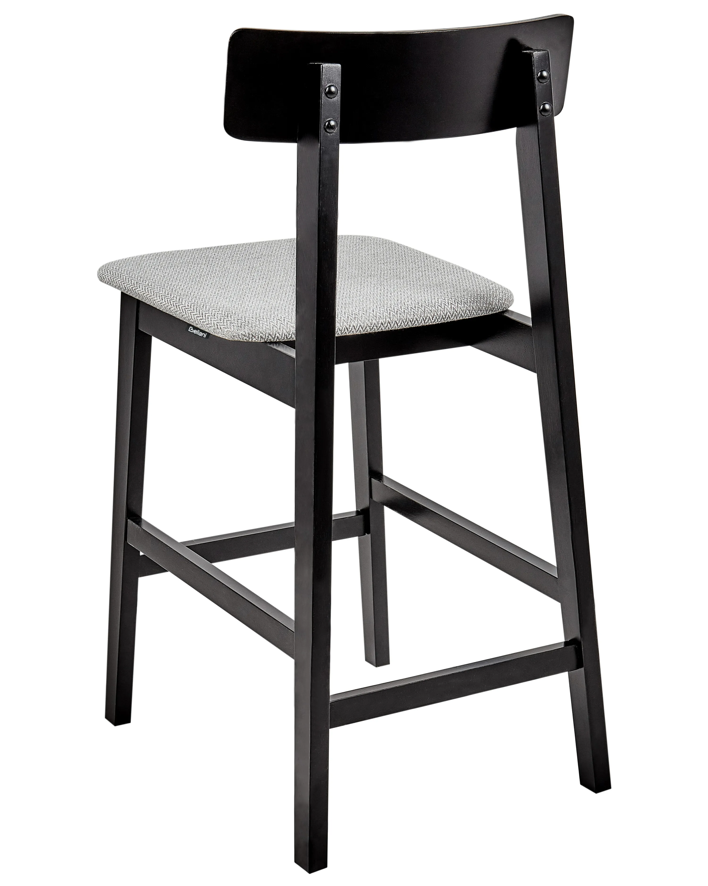 Set van 2 barstoelen ISANTI Hout Zwart/grijs