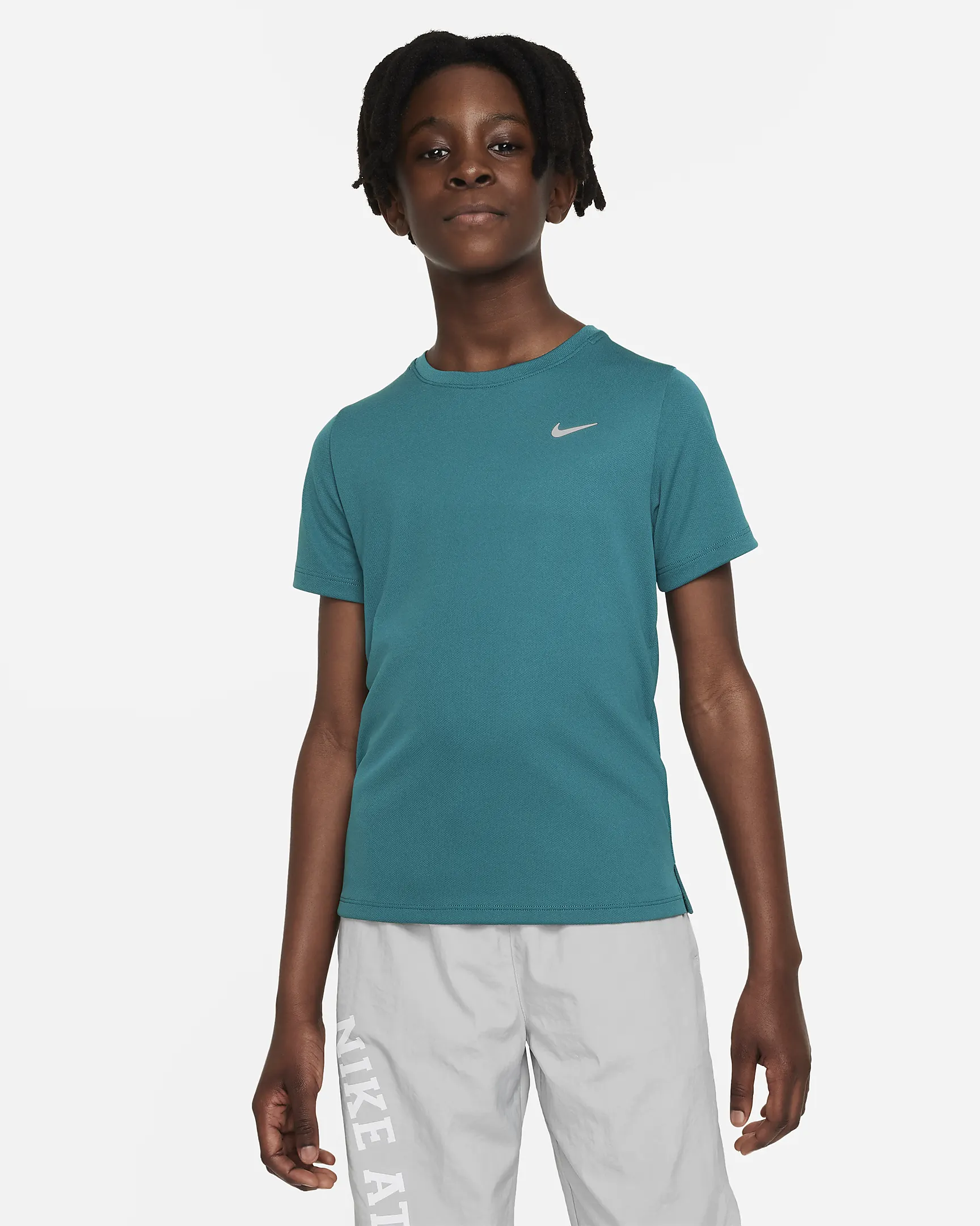 Nike Dri-Fit Miler T-Shirt Kids Blauw