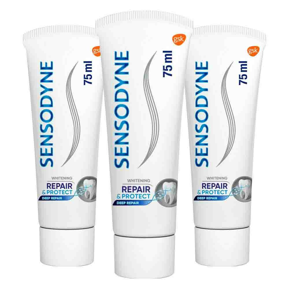3x Sensodyne Tandpasta Repair & ProtectWhitening75 ml