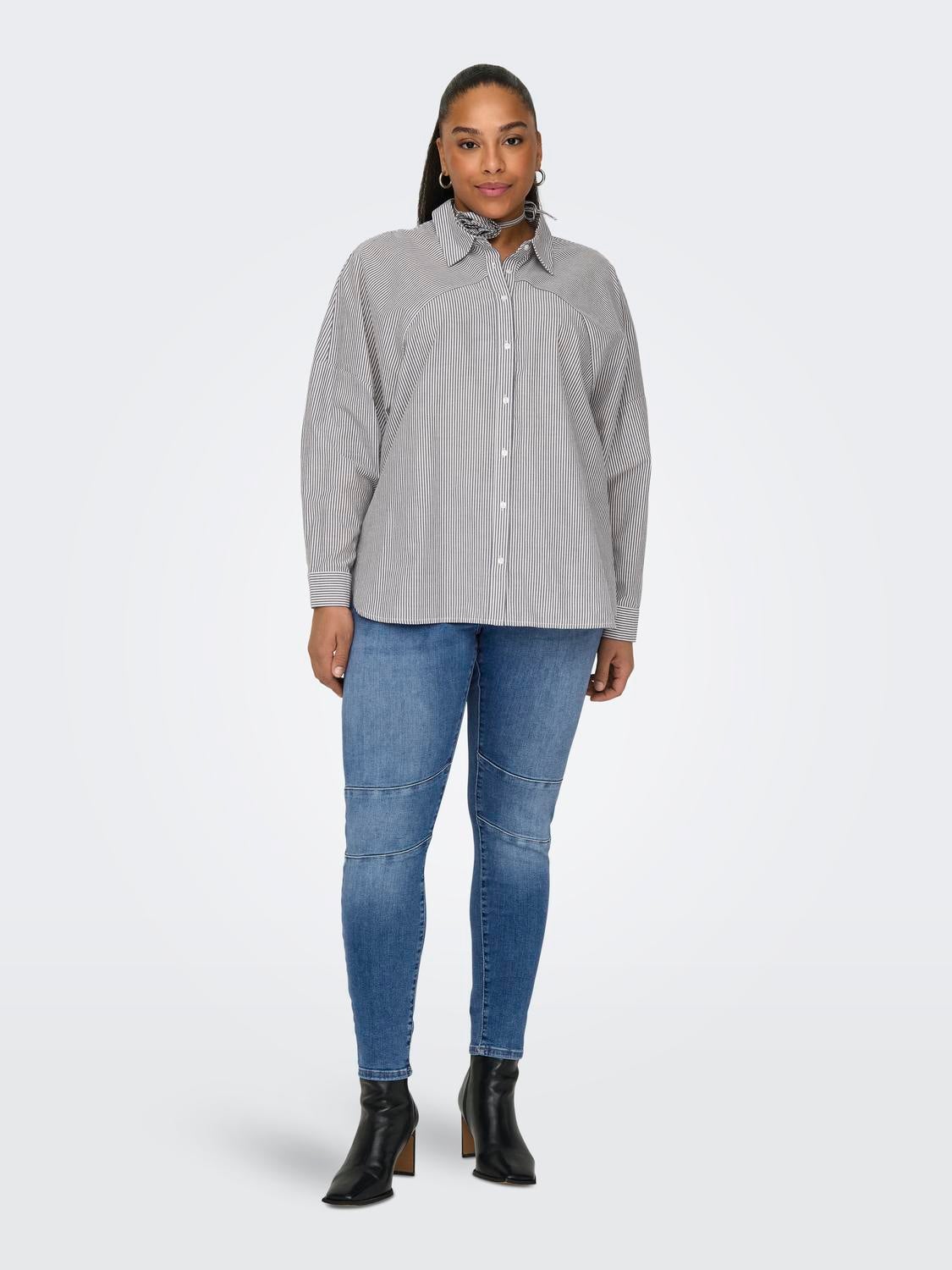 CARWILLY Mittlere Taille Skinny Fit Jeans Light Blue Denim