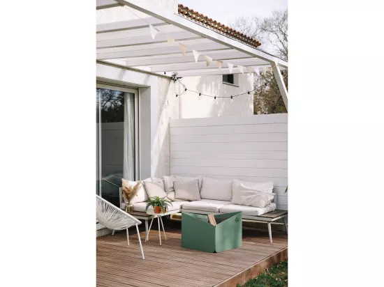 Krak Brasero à bois + grille 79x69cm - levant + grille vert provence