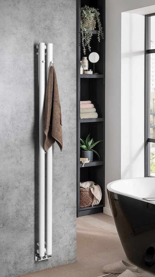 Sapho Pilon radiator 12,2x180cm wit mat