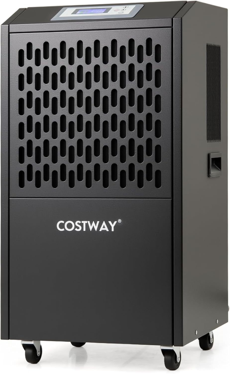 COSTWAY 118 L/Tag Bautrockner, Luftentfeuchter kommerziell mit Ablaufschlauch, 24H Timer und 4 Rädern, Entfeuchtungsgerät Industrie Trocknungsgerät für Keller, Lager, Baustelle & Räume bis zu 790 m²