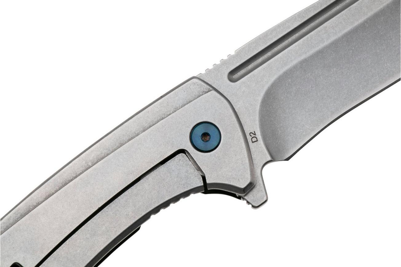 Buck Ruckus 0713BLS Stonewashed D2, Black & Blue Aluminium, zakmes
