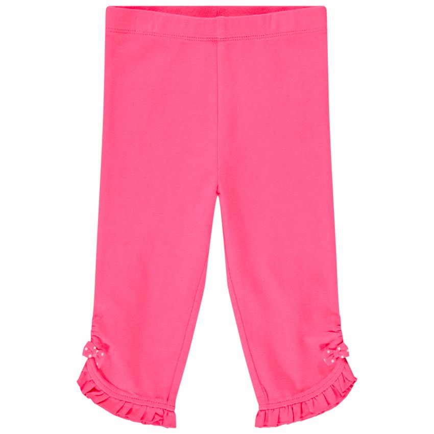 Corsaire uni avec noeuds fantaisie pour bébé fille - Fuchsia