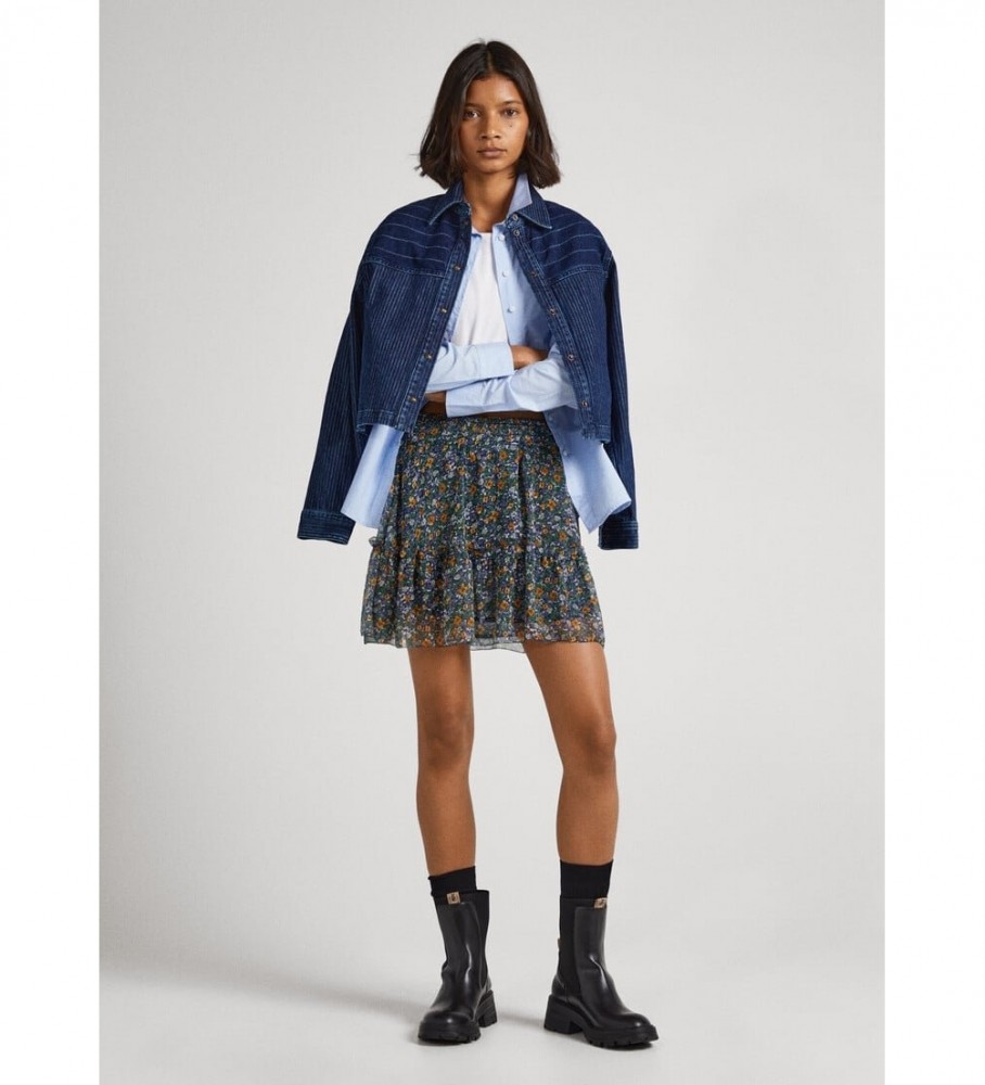 Saia Irene azul-marinho da Pepe Jeans