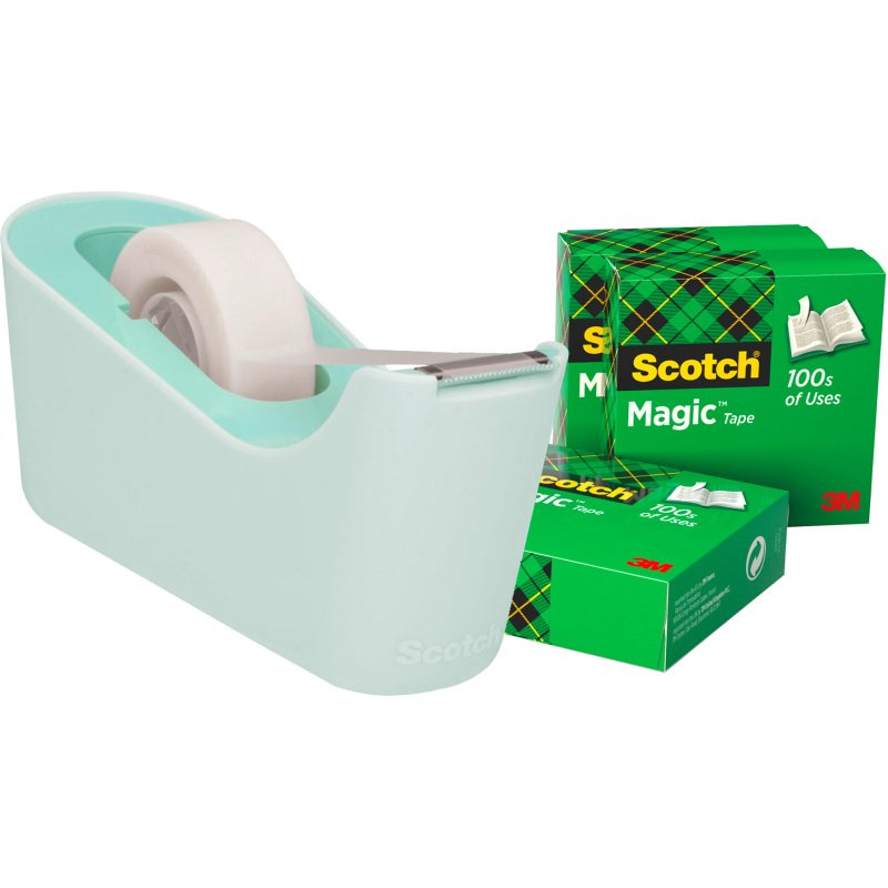 Pack dévidoir lourd C18 + 4 rubans Scotch Magic invisible