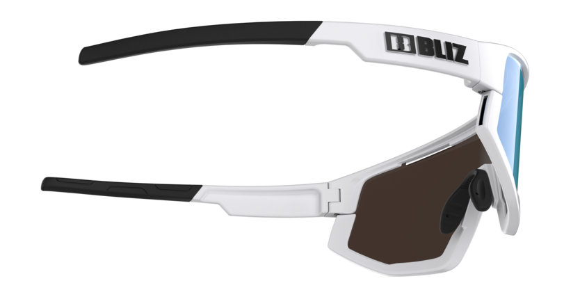 Bliz Fusion Small Cykelbriller Mathvid med Blå Linse