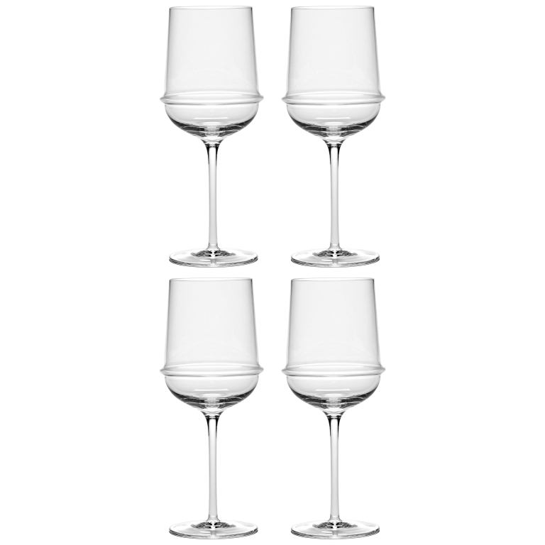 Serax Dune by Kelly Wearstler witte wijnglazen set van 4