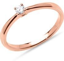 Verlovingsring in 14 karaat roségoud met Diamant, 0.10 ct.