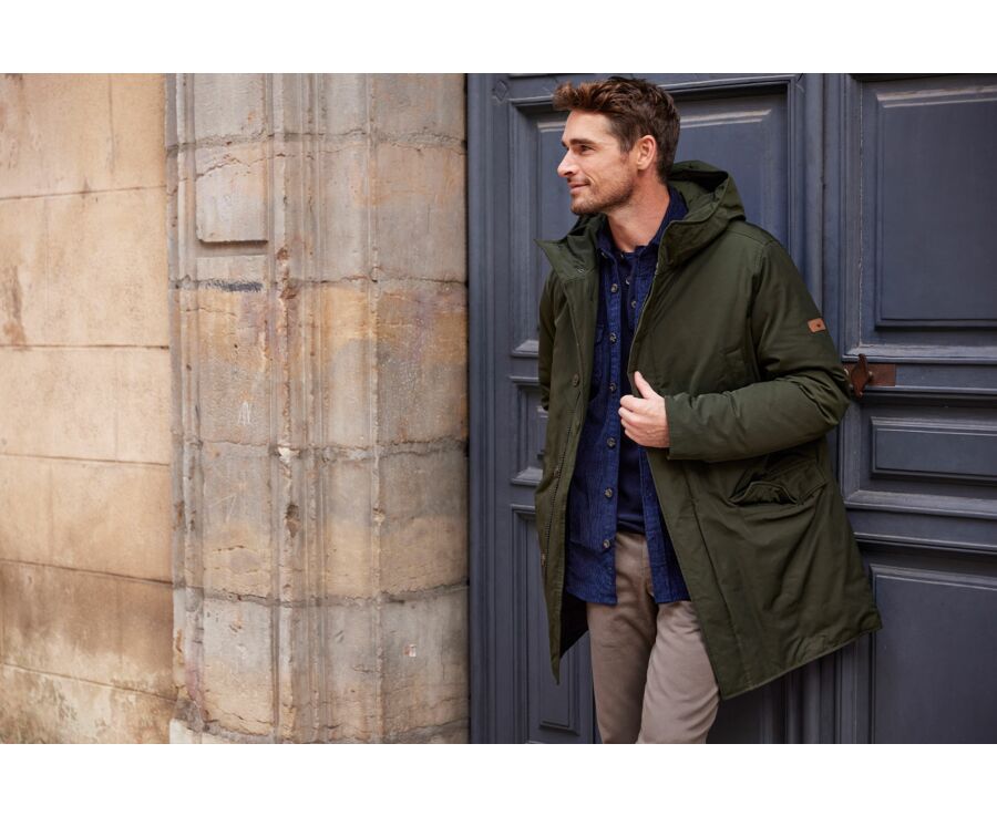 Parka hiver homme doublée plumes Vert Foncé - SOREN III