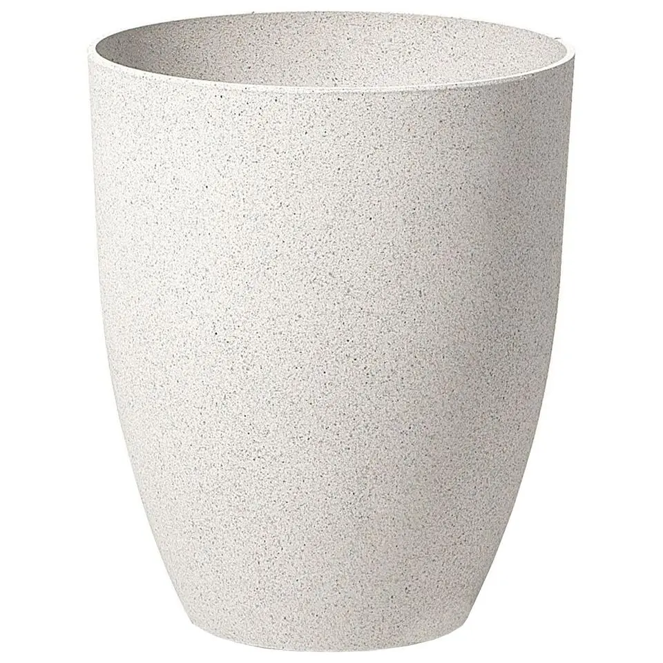 CROTON - Plantenbak - Wit - 35 cm - Stenenmix