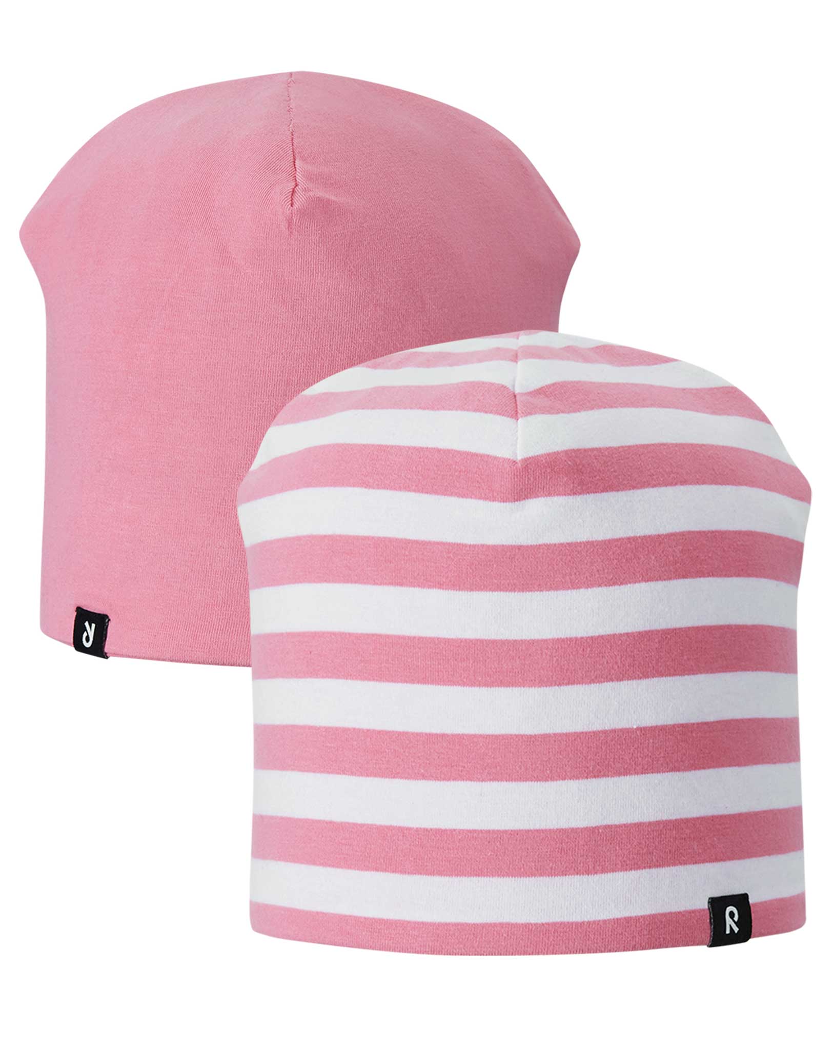 Wende-Beanie TANSSI gestreift in sunset pink