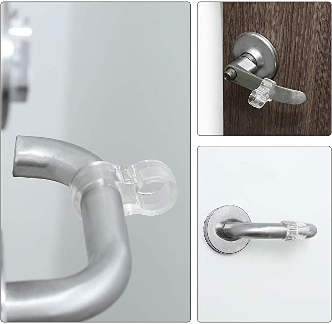 (10er Set) Doppelte Türklinken Puffer Griff Stopper Anschlagdämpfer - Transparent