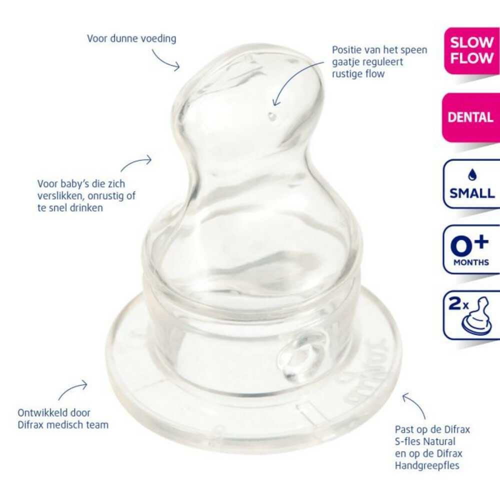 Difrax Flessenspeen Dental Small2 stuks