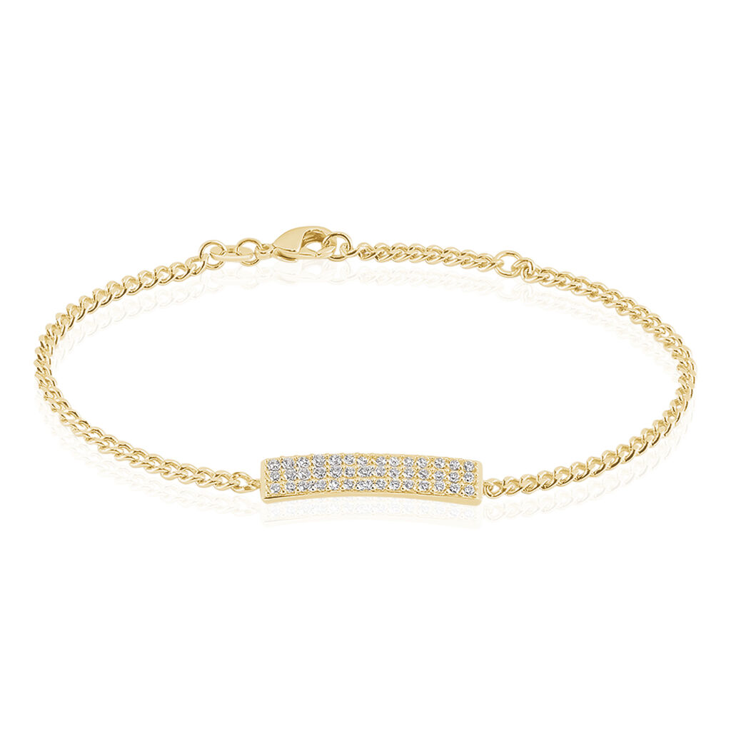 Bracelet Plaqué Or Jaune Maelyo Oxydes De Zirconium