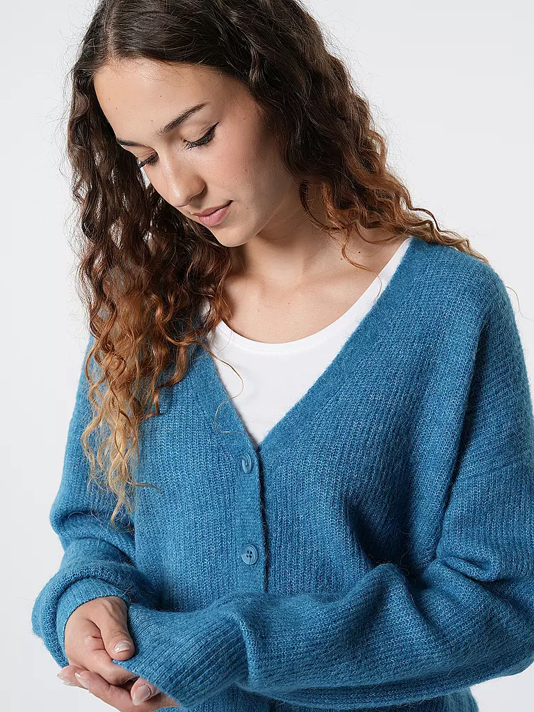 MOS MOSH Strickjacke MMTHORAV hellblau