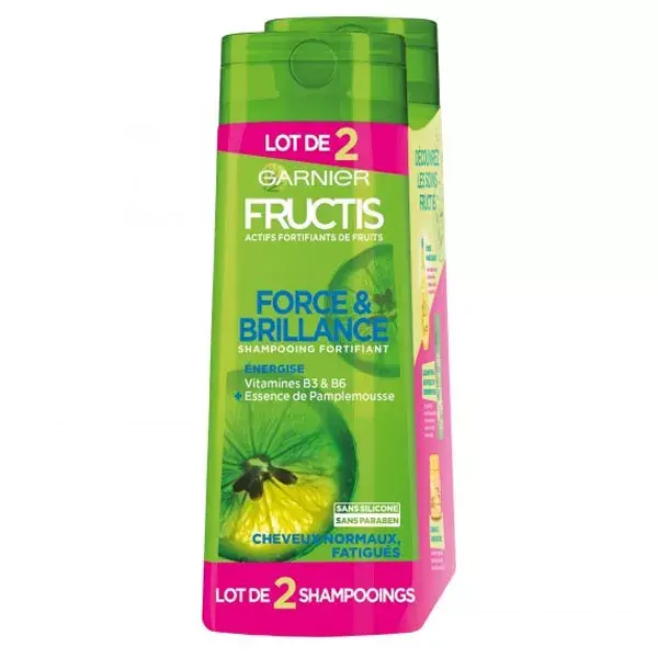 Shampoo Fortificante Garnier Fructis Força e Brilho 2 x 250ml