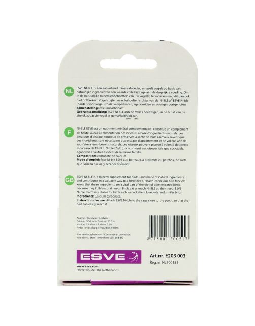 Esve Ni-Ble Piksteen Grote Parkiet - Vogelsupplement -