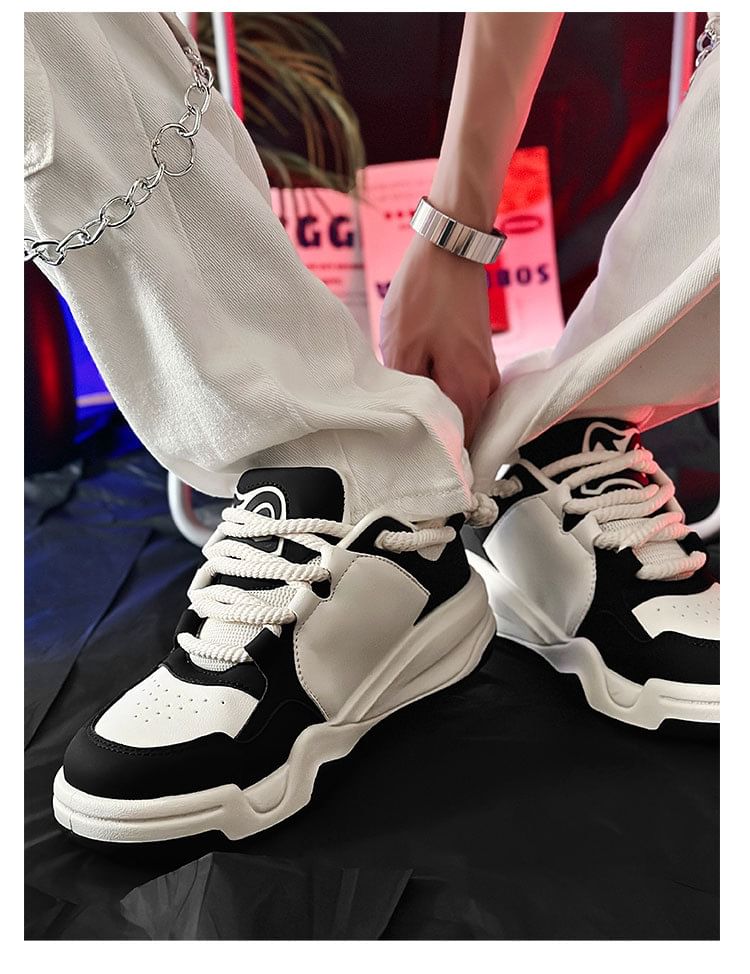 Tanzanite - Tweekleurige platform sneakers