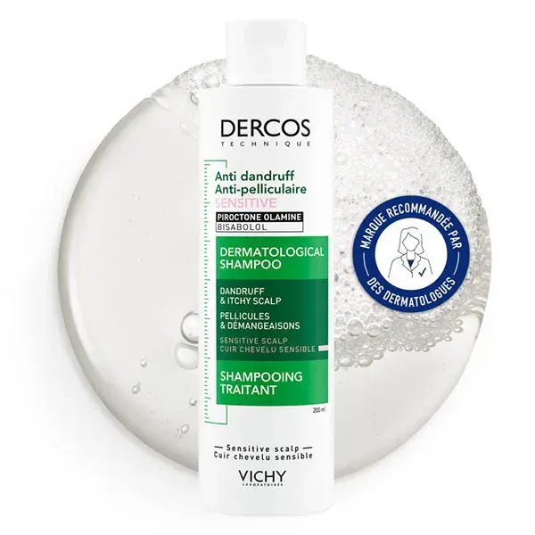 Shampoo anticaspa Vichy Dercos para pele sensível 200ml