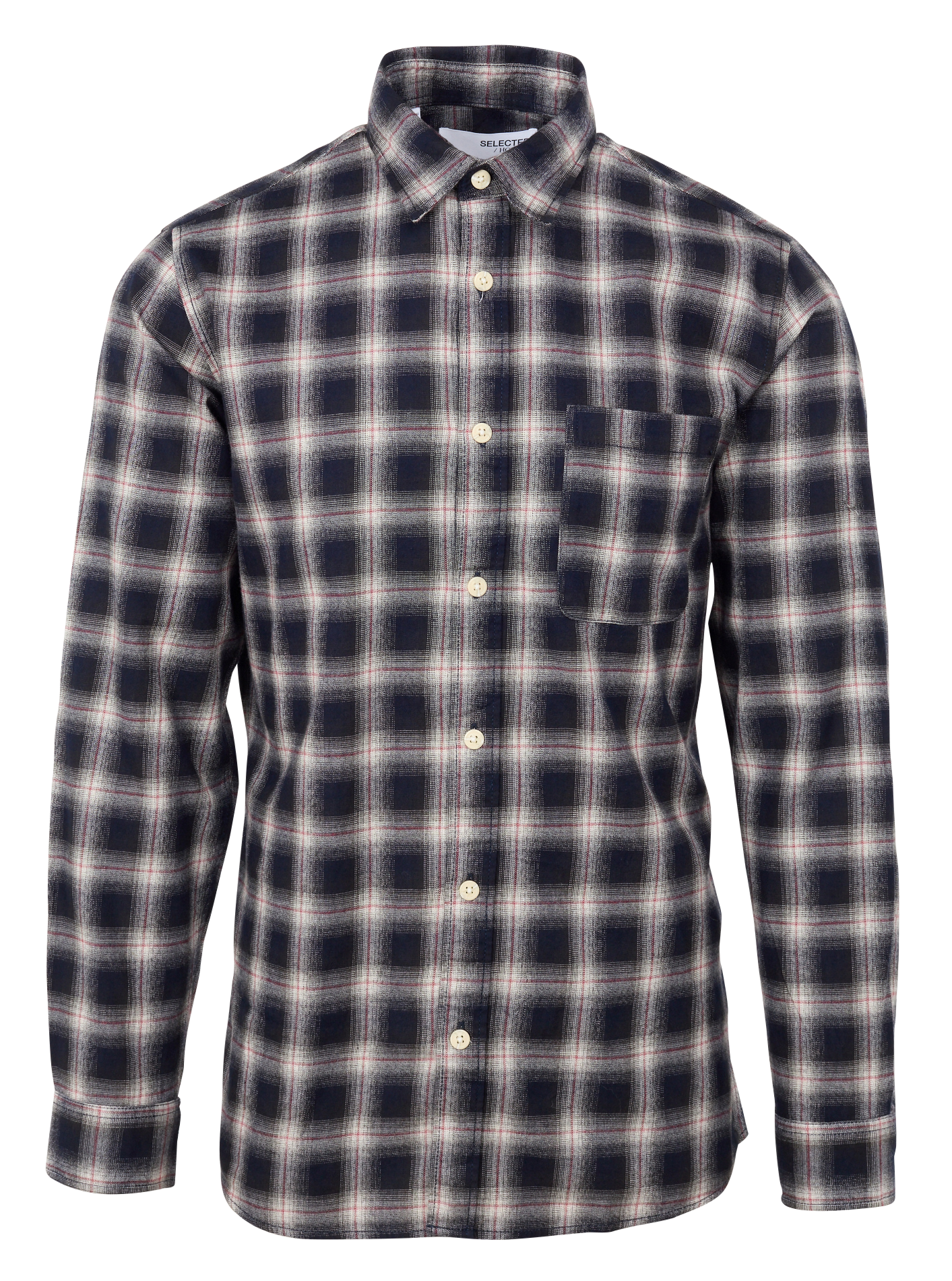 SLIMARDEE - Chemise col classique slim-fit à carreaux en coton | Bleu