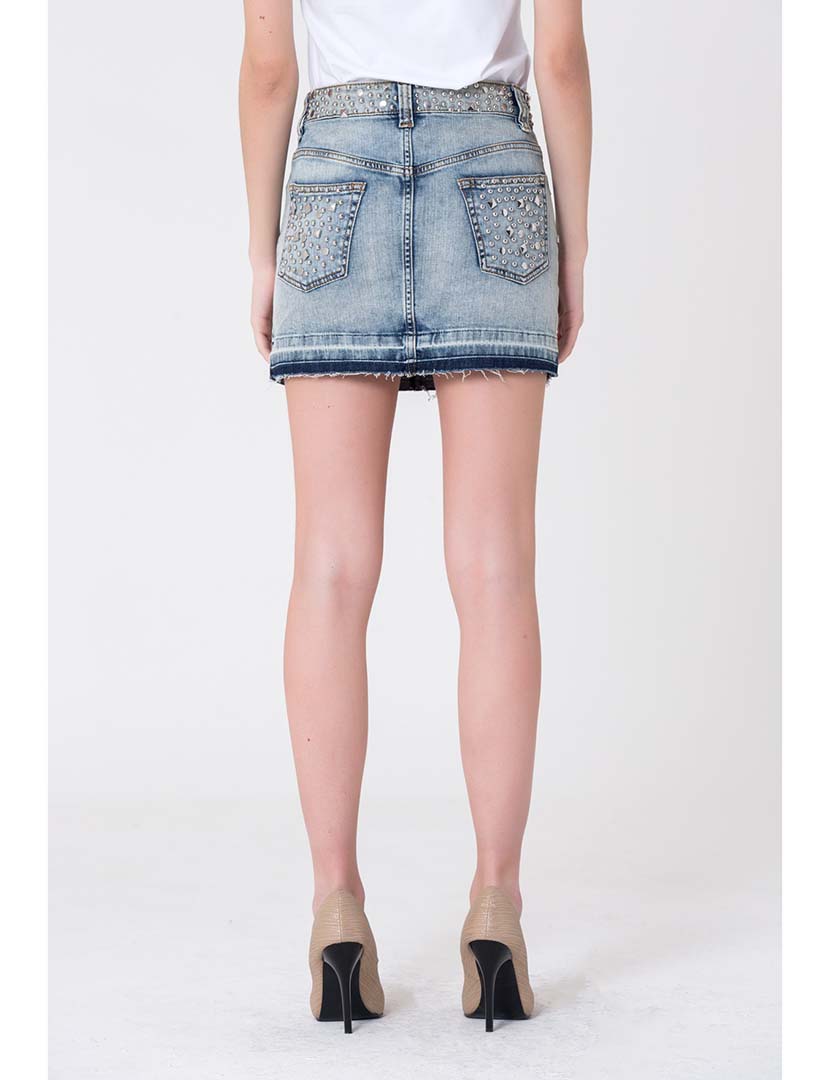 Short Skirt Women's Blue Denim