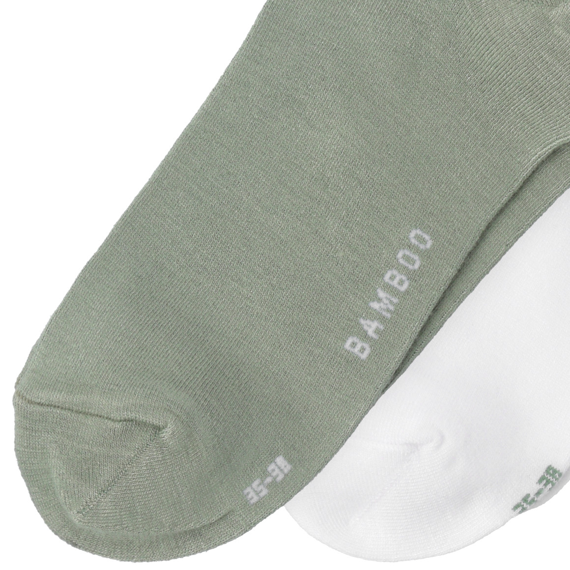 Gina Benotti 2 Paar Damen Sneaker-Socken im Set dunkelgrün / weiss