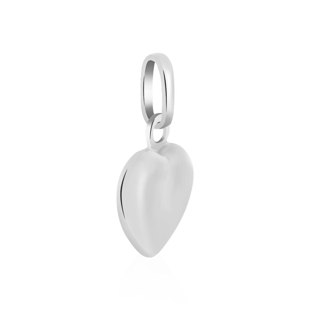 Pendentif Eudocie Coeur Lisse Or Blanc