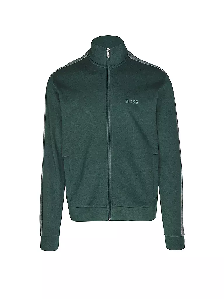 BOSS Loungewear Sweatjacke dunkelgrün