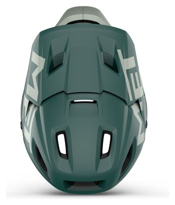 Casque avec Mentonnière Amovible Met Parachute MCR Mips Gris/Vert
