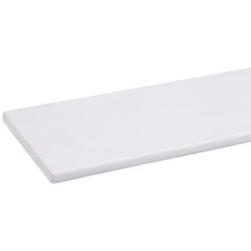 Lat hardhout geschaafd wit gegrond 9x116 mm 210 cm