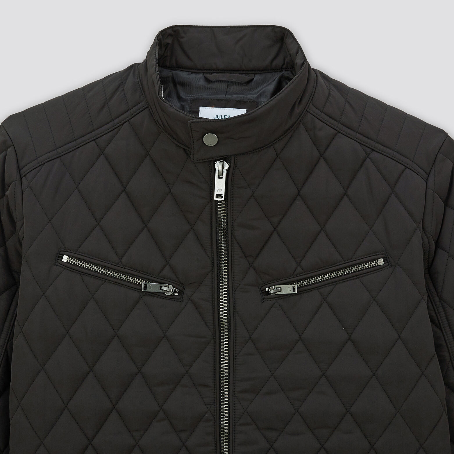 Blouson col biker Noir
