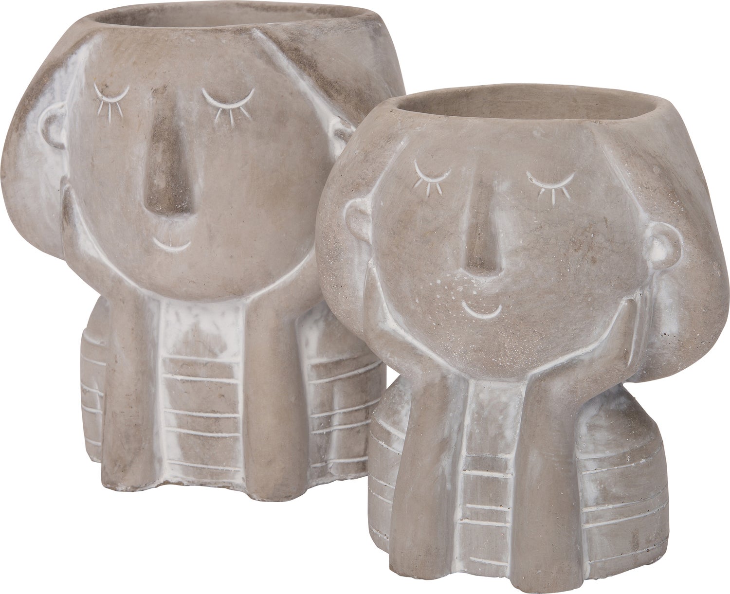 Intratuin bloempot Beau grijs D 10,5 H 11,5 cm
