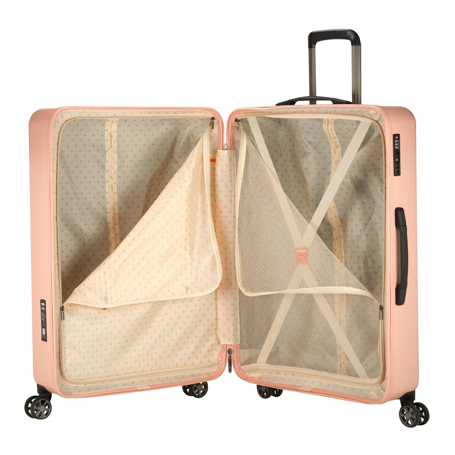Princess Traveller PT-01 Deluxe Medium Trolley peony pink