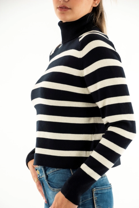 Pull hiver morgan mlagon marine/ivoire
