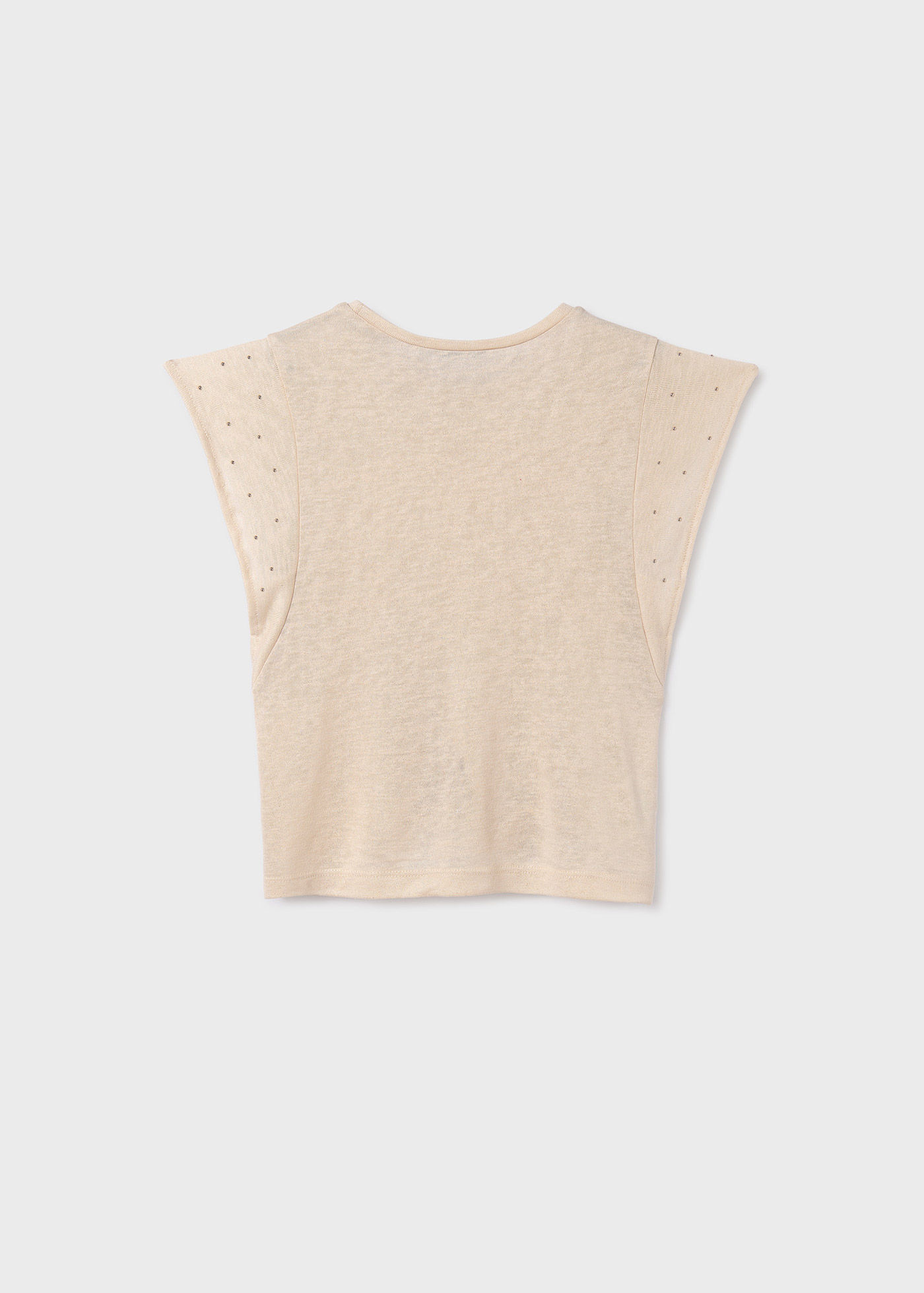 Camiseta feminina com tachas