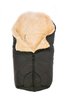 Bozz Lammeskinnspose Small Klipt, Black Melange/Nature