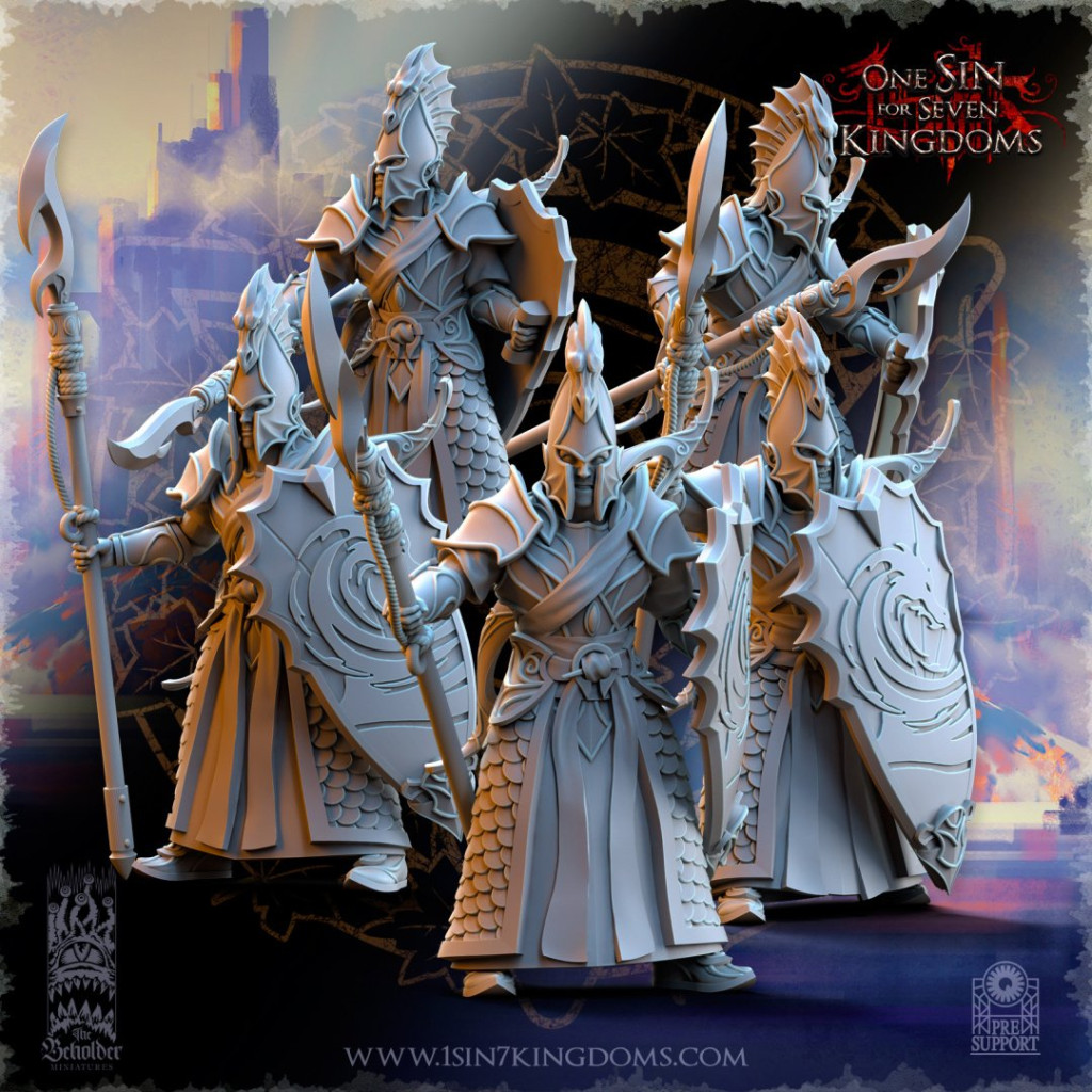 The Beholder Miniatures - Elfes - 8 Gardes Côtes
