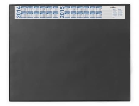 DURABLE - Skrivebordsmatte med gjennomsiktig belegg: 52 x 65 cm - svart