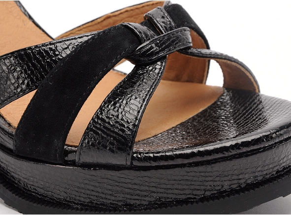 Mamzelle nu pieds talons femme joli noir