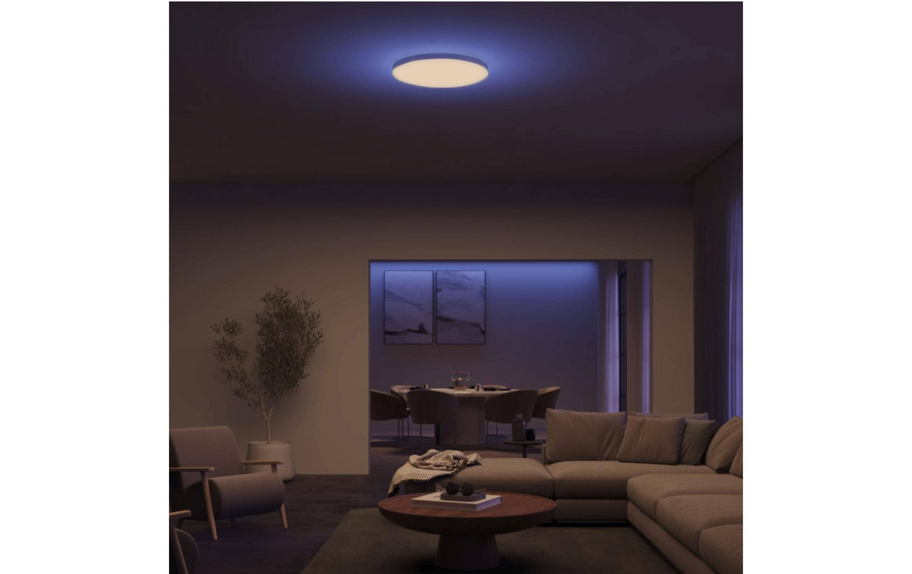 Deckenleuchte White & Color Ambiance Datura Ø 384 mm<br>Smartes Deckenpaneel mit Hintergrundbeleuchtung