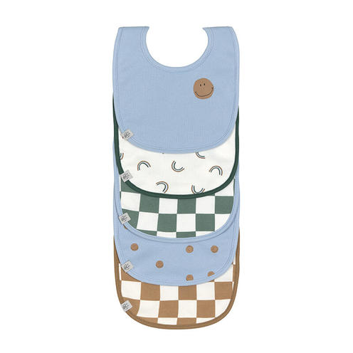 Lot de 5 bavoirs éponge Smile - LASSIG