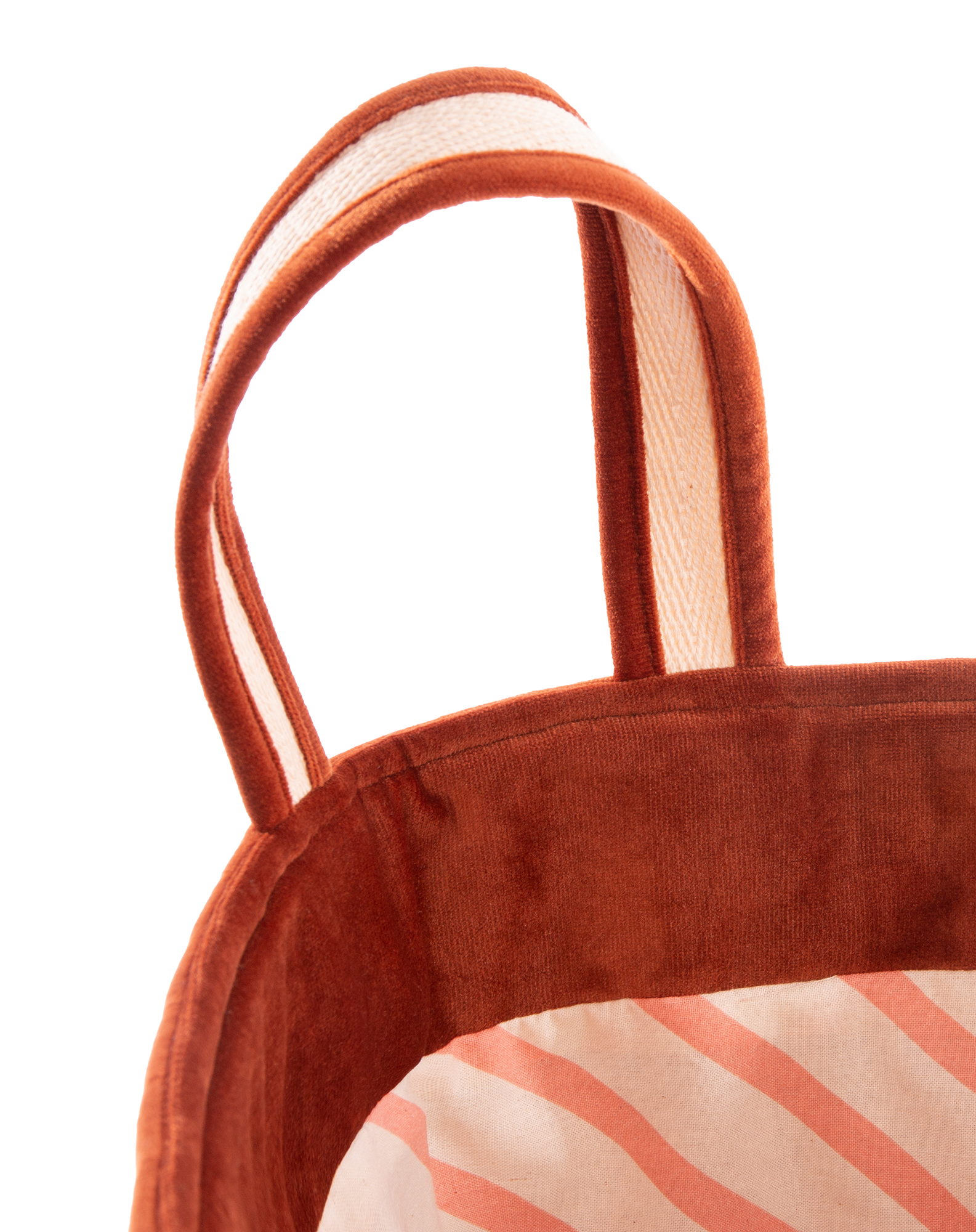 Grand panier de rangement eco-velvet | Marron